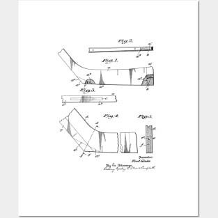 Hockey Stick Vintage Patent Hand Drawing Posters and Art